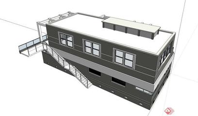 雙層公廁建筑設(shè)計(jì)SU模型 創(chuàng)新理念與實(shí)用功能融合